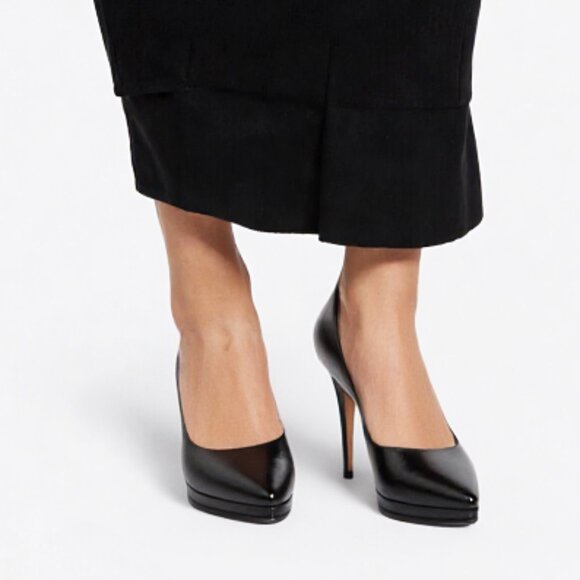 Prada Vitello Lux Platform Pumps Heels - Picture 4 of 9